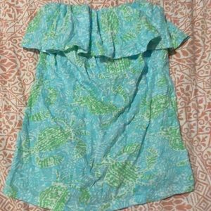 Lilly Pulitzer ruffle tube top
